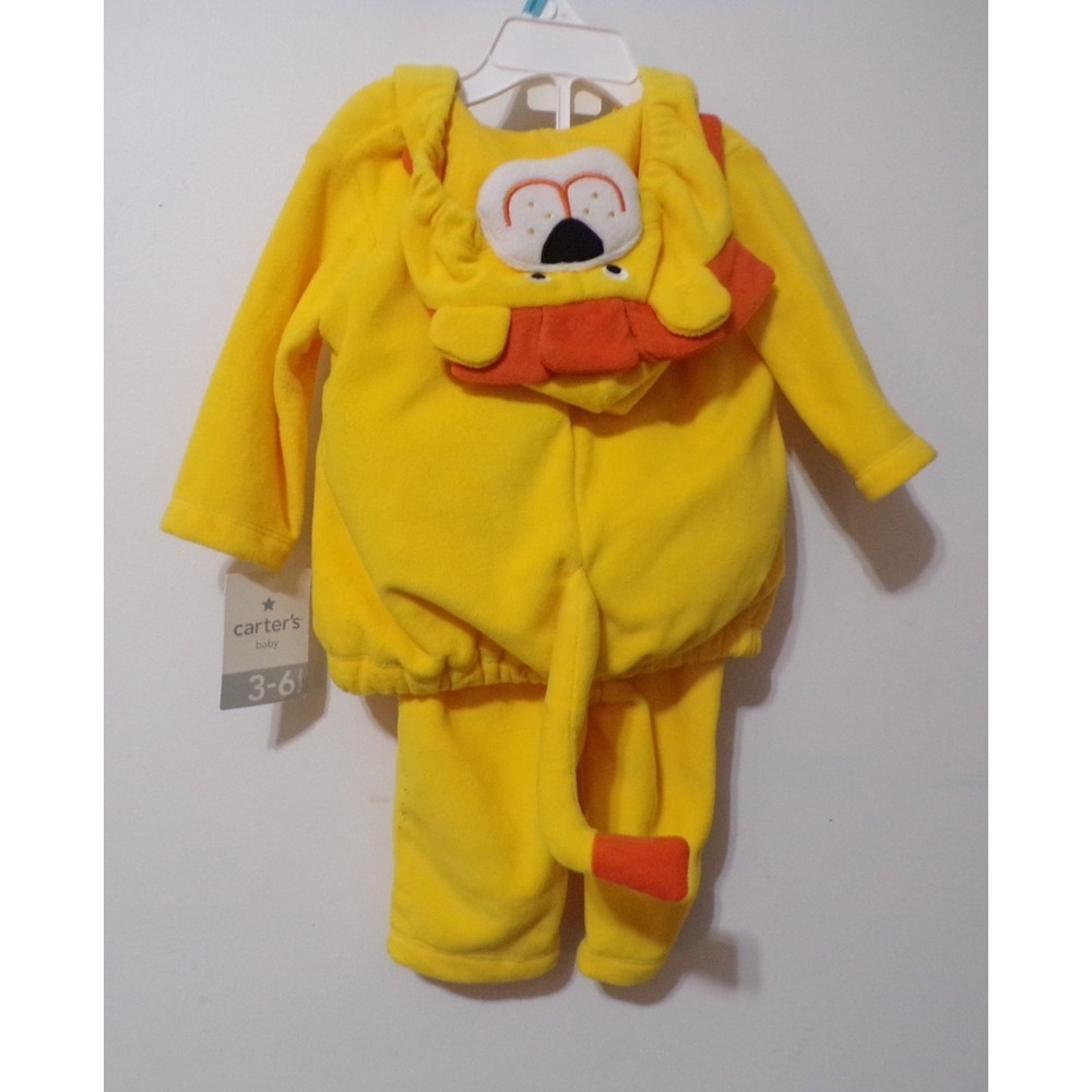 Carter's Yellow 2 Piece 6 Months Baby Lion Fleece Costume Outfit Holloween